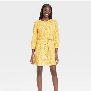 NWT yellow floral work dress. (target brand)